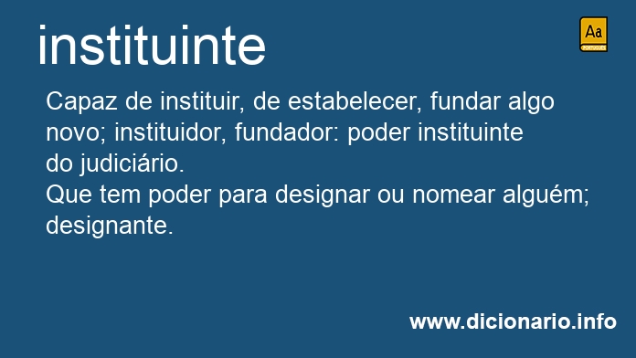 Significado de instituinte