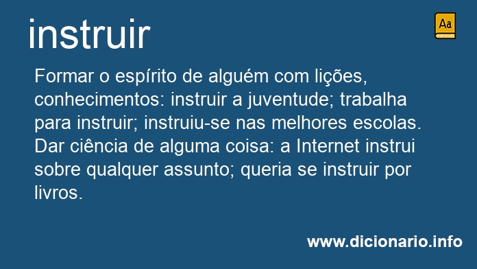 Significado de instrua