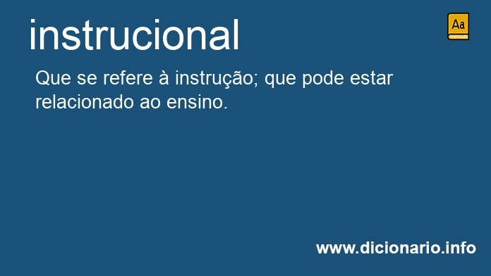 Significado de instrucional