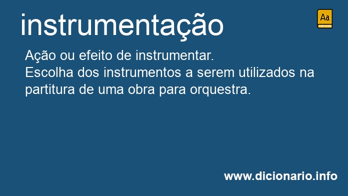 Significado de instrumentao