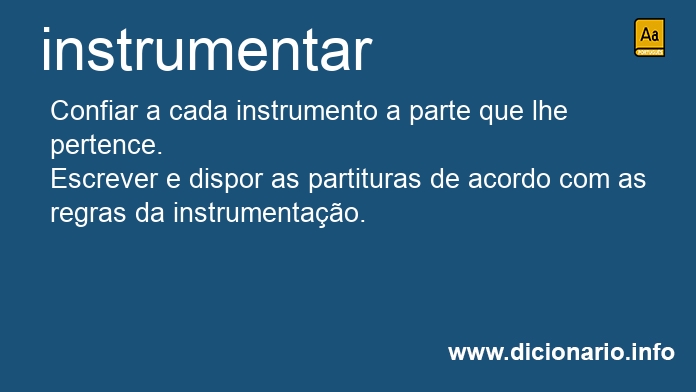 Significado de instrumentar