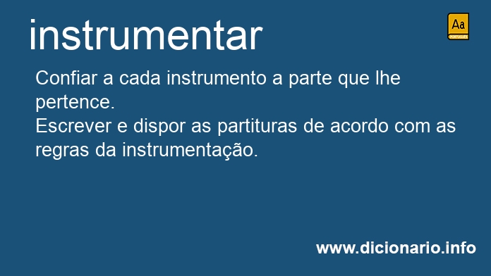 Significado de instrumentara