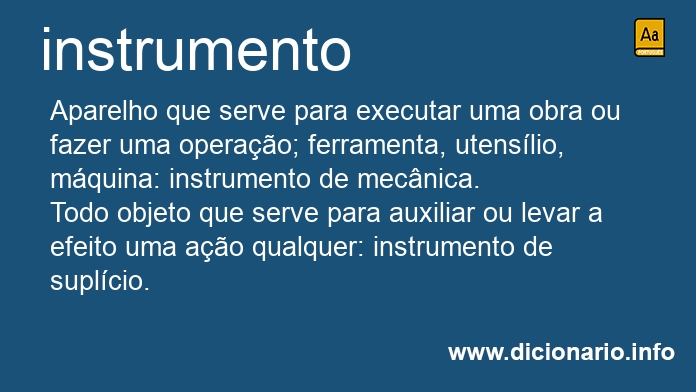 Significado de instrumento