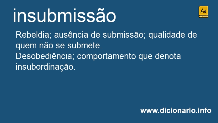 Significado de insubmisso