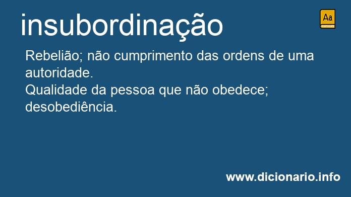 Significado de insubordinaes