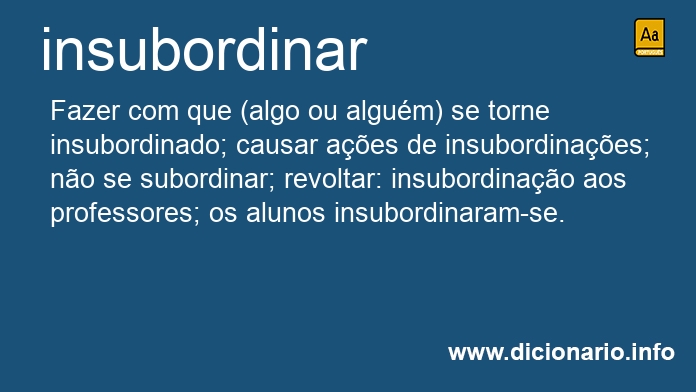 Significado de insubordinamos