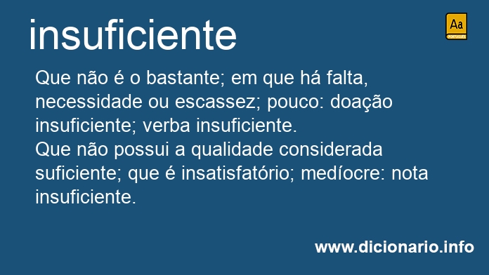 Significado de insuficiente