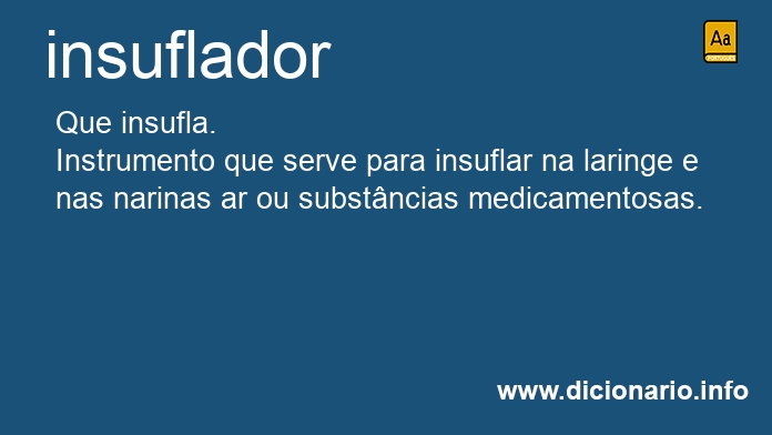 Significado de insuflador