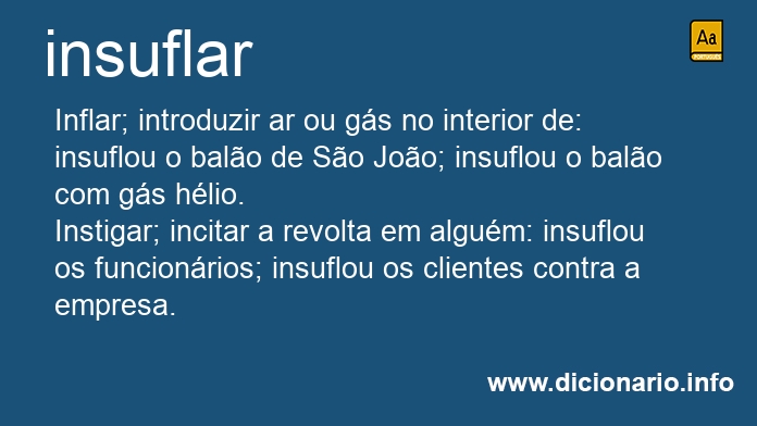 Significado de insuflar