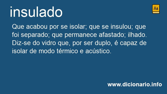 Significado de insulada