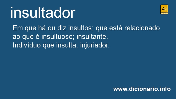 Significado de insultador