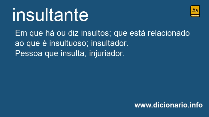 Significado de insultantes