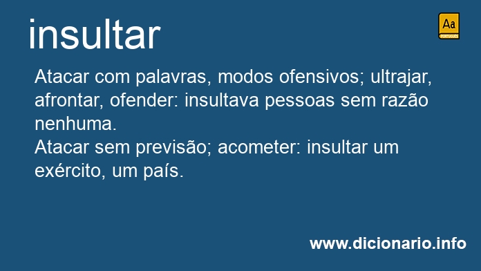 Significado de insultaram