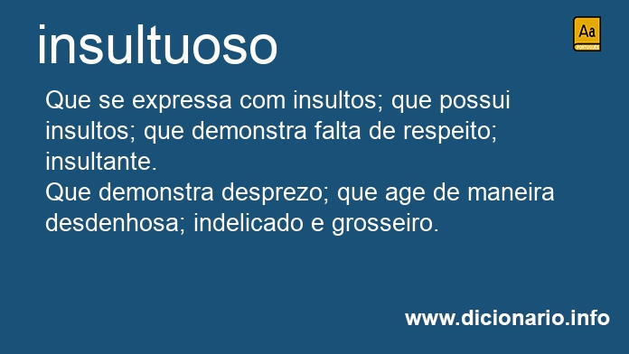 Significado de insultuosa