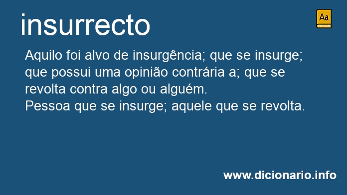 Significado de insurrecto