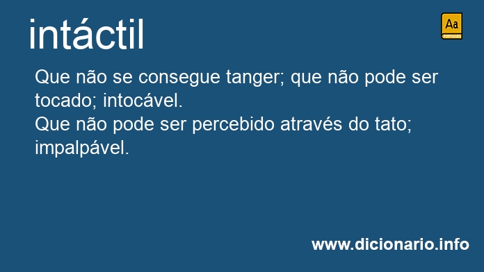 Significado de intctil