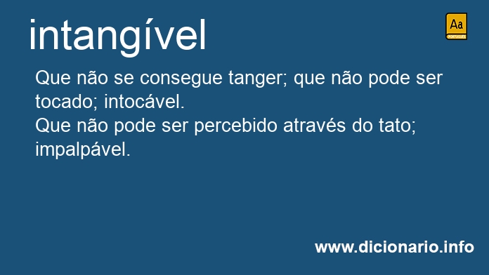 Significado de intangveis