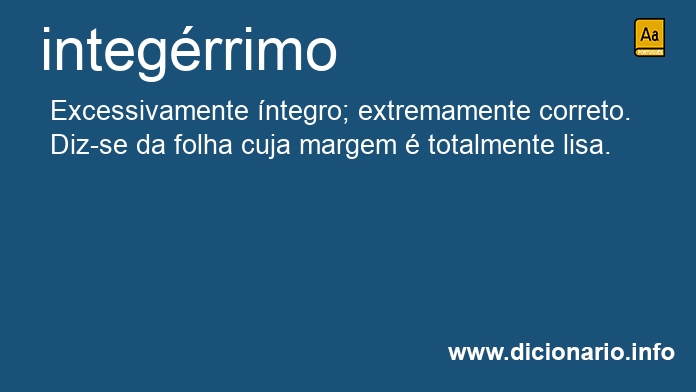 Significado de integrrimo