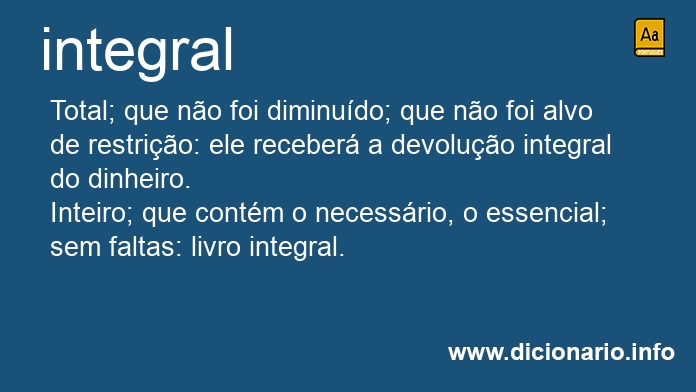 Significado de integral