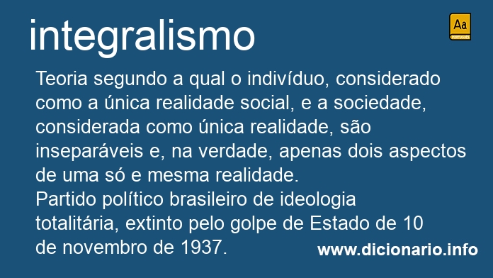 Significado de integralismo