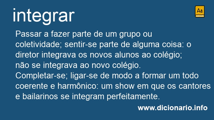 Significado de integrar