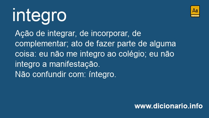 Significado de integro