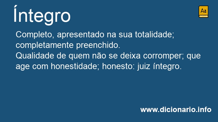 Significado de ntegro