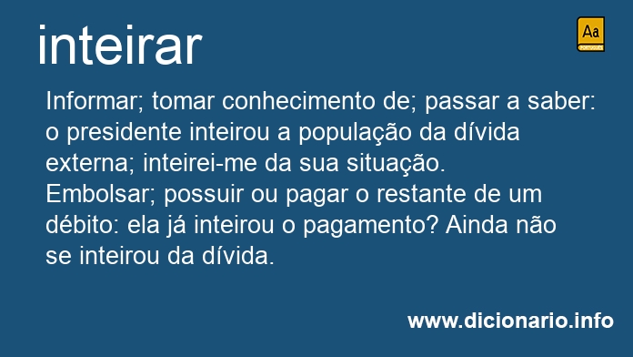 Significado de inteirara