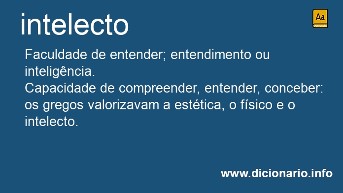 Significado de intelecto