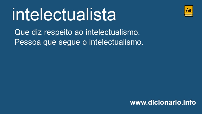 Significado de intelectualista