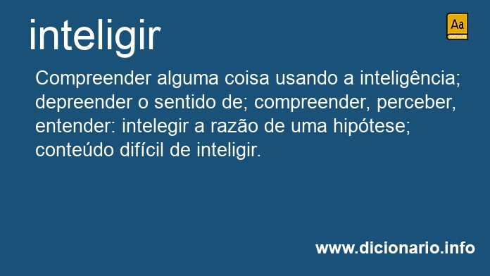 Significado de inteligem