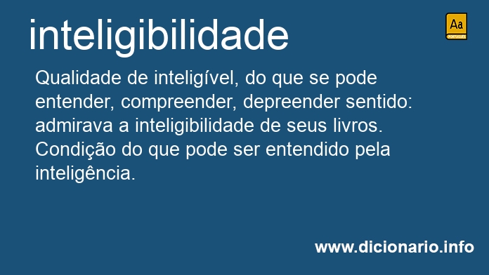 Significado de inteligibilidade