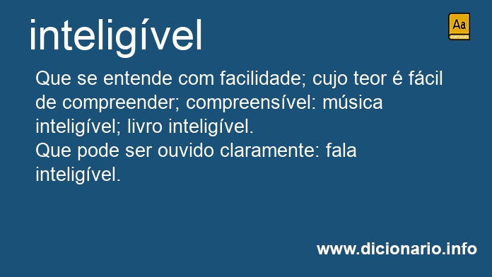 Significado de inteligveis