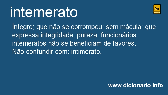 Significado de intemerato