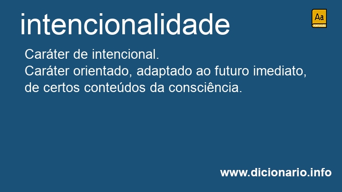Significado de intencionalidades