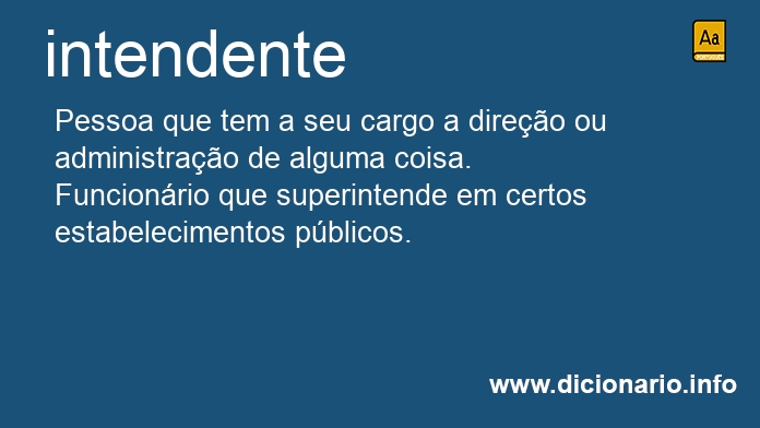 Significado de intendente