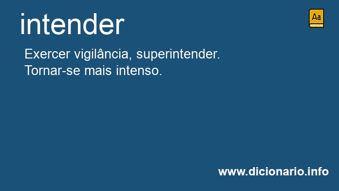 Significado de intender