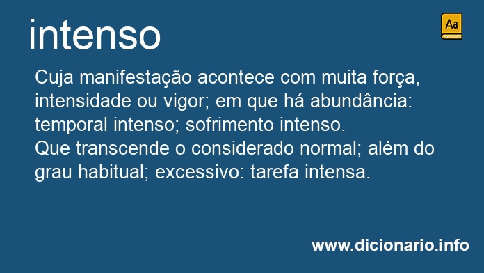 Significado de intenso