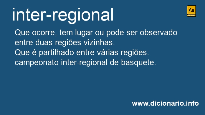 Significado de inter-regionais