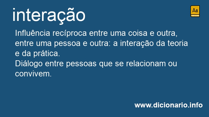 Significado de interaes