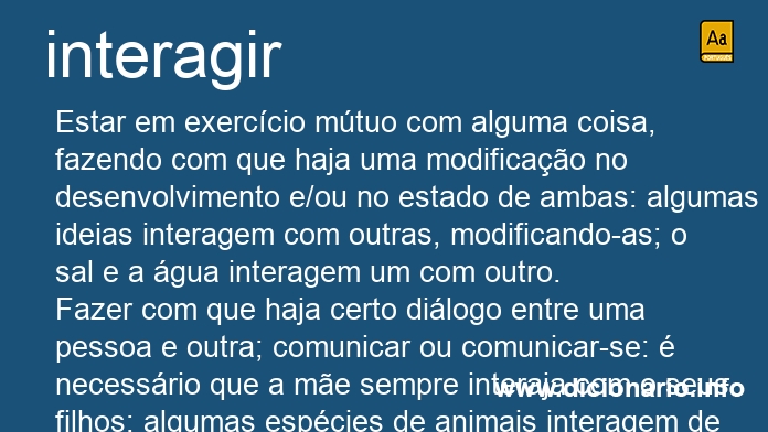 Significado de interagia