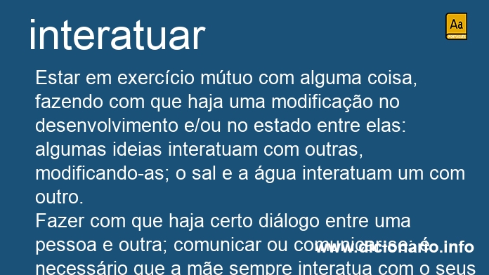 Significado de interatuo