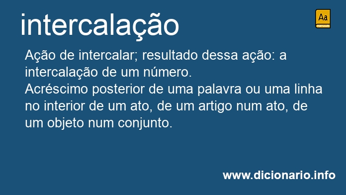 Significado de intercalaes