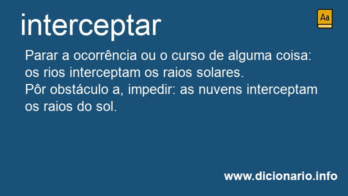 Significado de interceptarmos