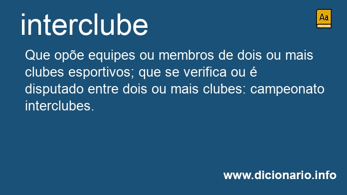 Significado de interclube