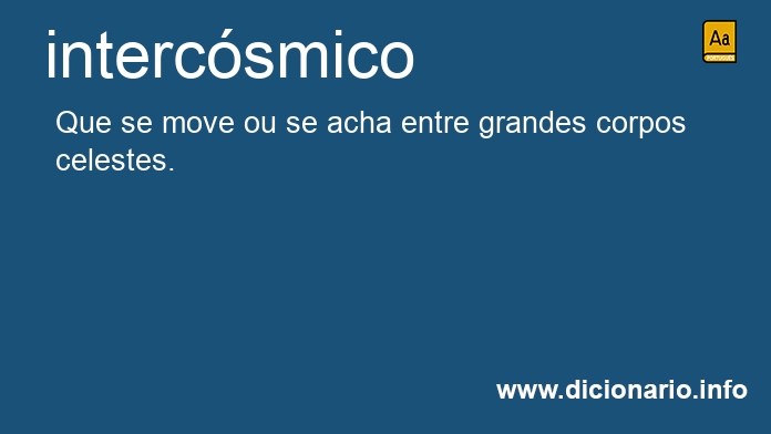 Significado de intercsmico