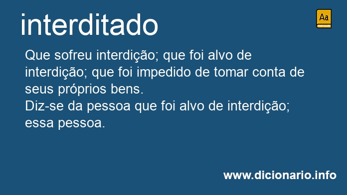 Significado de interditada