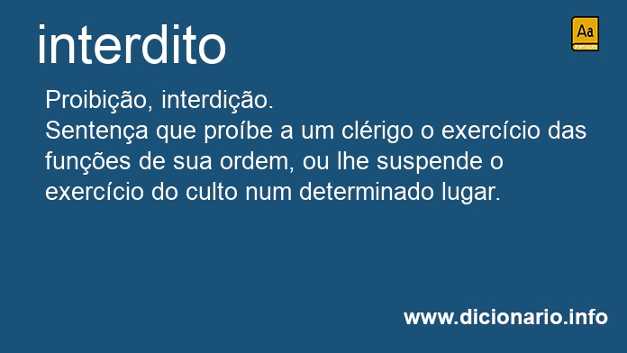 Significado de interditos