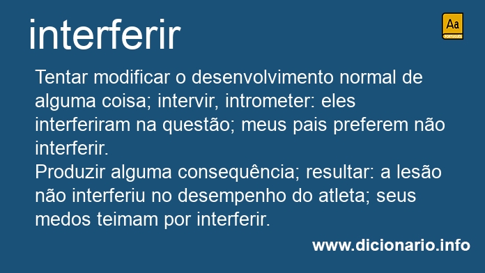 Significado de interferiam