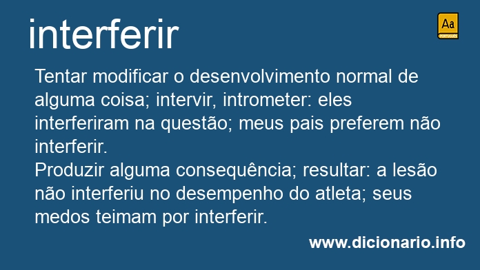 Significado de interferirmos
